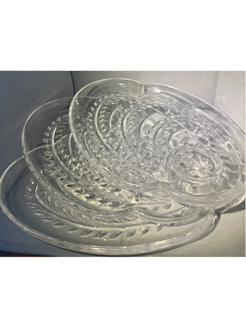 Federal Glass Homestead Hospitality Snack Plates 3 Replacement Vintage